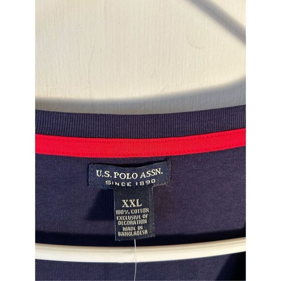 US Polo Assn xxl new Vneck Ls Navy Red - Picture 3 of 6